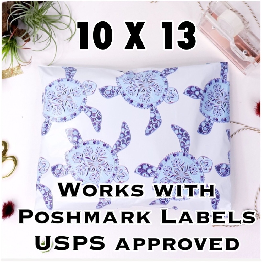 25 10X13 Blue Turtle Mailers CLEARANCE - Picture 5 of 7